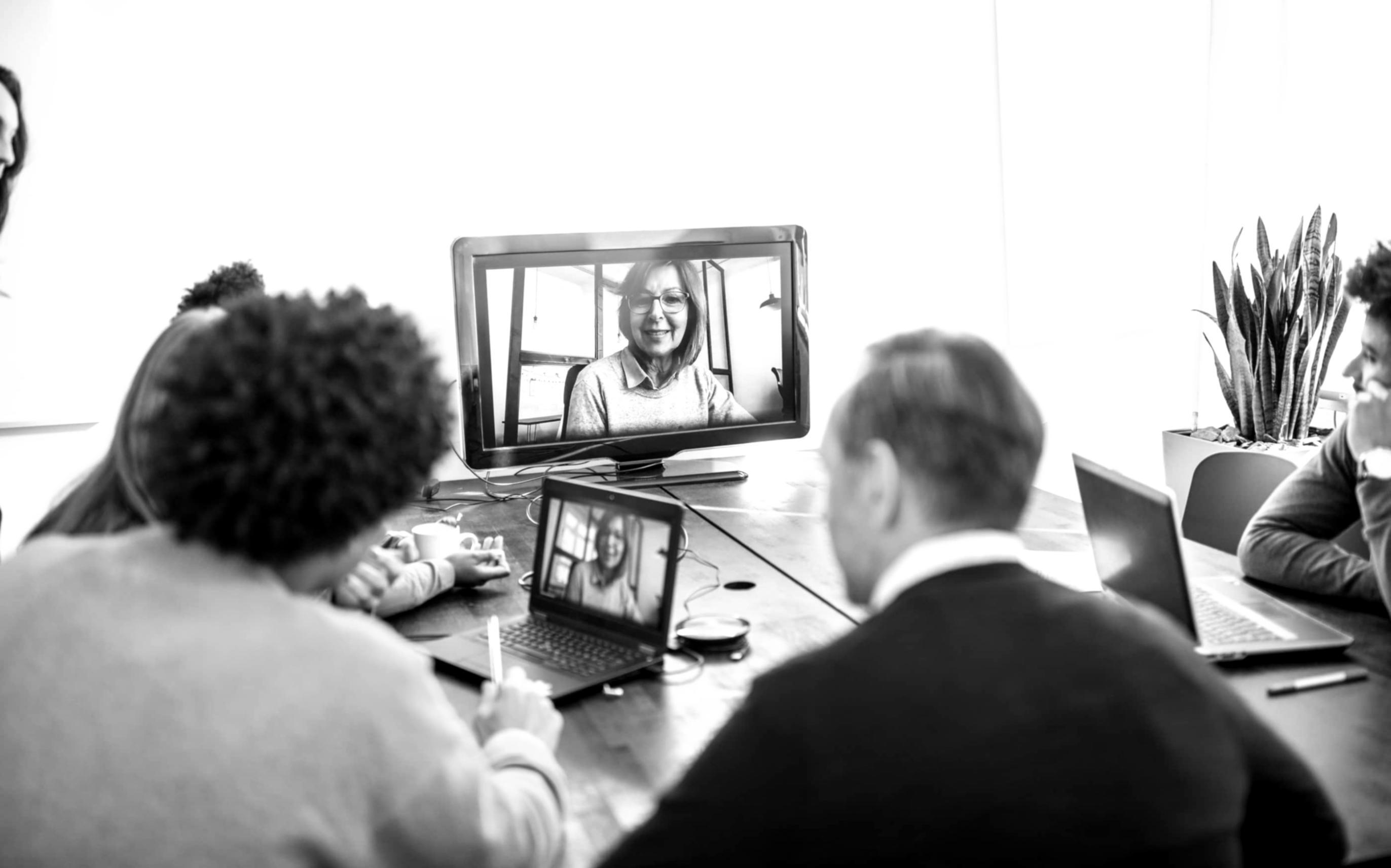 Participant présentant un budget lors d'un webinaire Veridian Edge